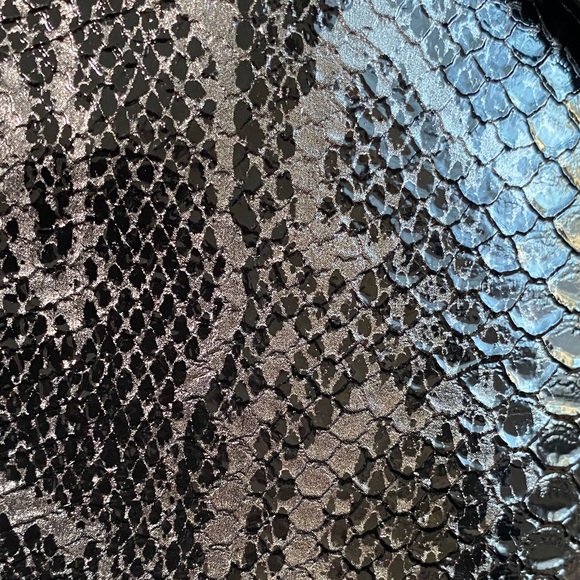Elegant Black Snakeskin Clutch